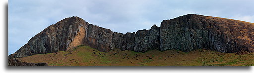 Volcano Rano Raraku::Easter Island::