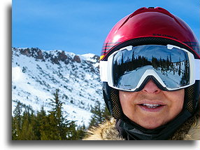 Goggle Reflection::Mammoth, CA, USA::