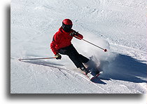 Dusty Turn::Palisades Tahoe, CA, USA::