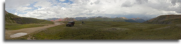 San Juan Mountains::Winding dirt road took us up to the great alpine valley::