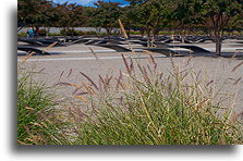 Monument at Pentagon::Pentagon Memorial, Washington D.C., United States<br /> October 2018::