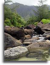 Hanakapi`ai Stream::Na Pali Coast on Kauai, Hawaii Islands::