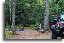 By the fire::Joelda Campground. Michigan, USA::