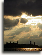 Ellis Island at Sunset::New York, United States::