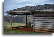 Wooden Cherokee Hut #2::Sequoyah Birthplace, Tennessee, USA::