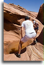 In Whilhite slot canyon::Island in the Sky, Canyonlands, Utah, USA::