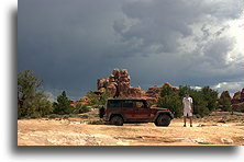 On the top of the Elephant Hill::Needle District in Canyonlands, Utah, USA::