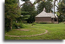 Wright's empty tomb::Taliesin, Wisconsin, USA::