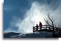 Above Main Terrace::Mammoth Hot Springs, Yellowstone, Wyoming, United States::