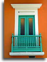 Green Balcony::Sun Juan, Puerto Rico, Caribbean::