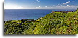 Bastiony Orillon i Księcia Walii::Twierdza Brimstone Hill, Saint Kitts, Karaiby::