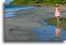 Black Sand Gong Beach::Saint Kitts, Caribbean::