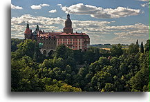 View from south::Książ Castle, Poland::